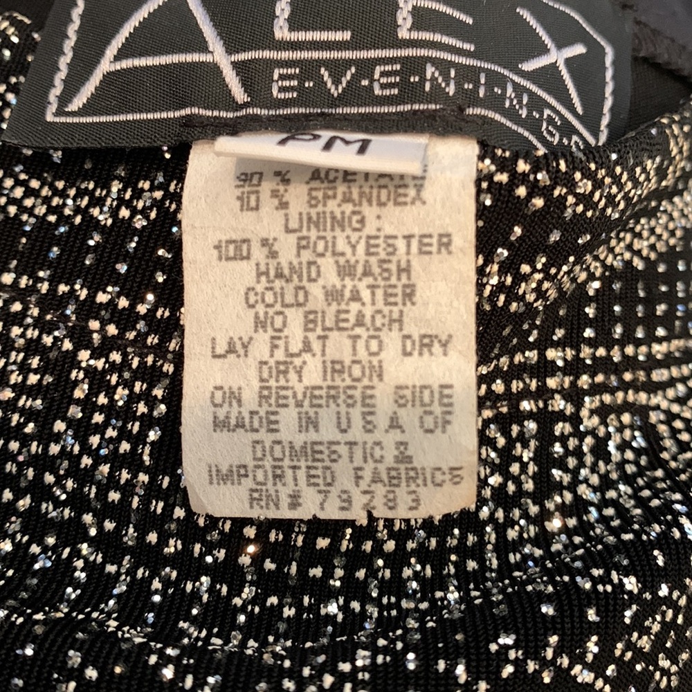 Alex Evenings Sparkle Sleeveless Top.  Black with silver sparkles. Petit Medium - Picture 7 of 7